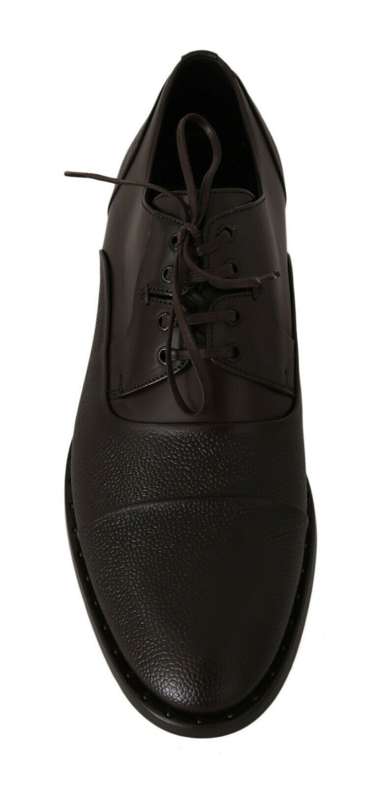 Dolce & Gabbana Elegant Brown Leather Formal Men's Lace-ups