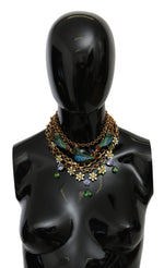 Dolce & Gabbana Exquisite Crystal and Brass Women's Necklace