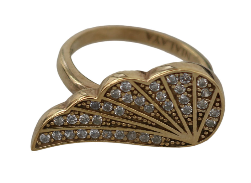 Nialaya Elegant Gold-Crystal Embellished Women's Ring