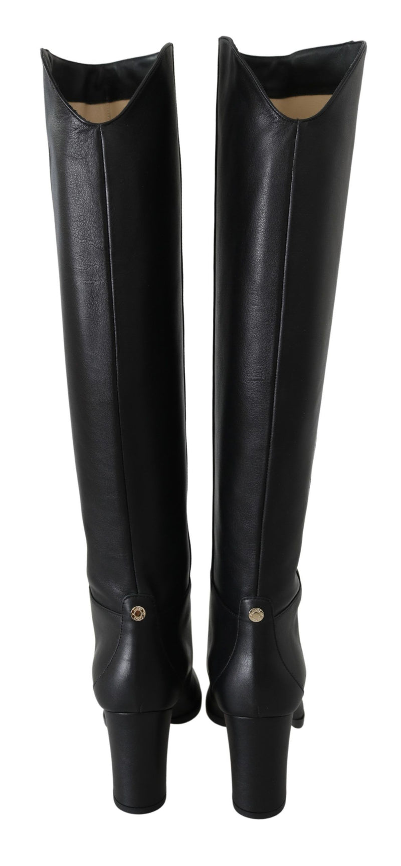 Jimmy Choo Elegant Black Calf Leather Heeled Women's Boots