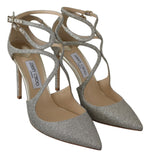 Jimmy Choo Platinum Ice Lancer Leather Pumps - Elegance Women's Refined