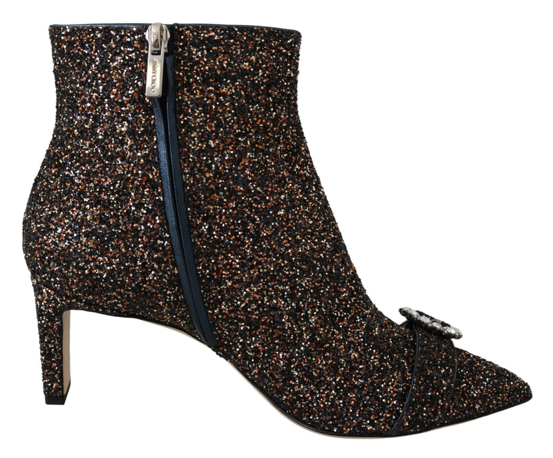 Jimmy Choo Amethyst Mix Hanover Heeled Glitter Women's Boots