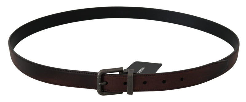 Dolce & Gabbana Elegant Leather Belt in Classic Men's Brown