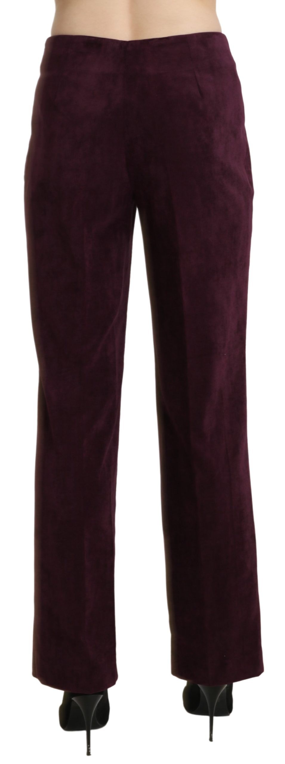 BENCIVENGA Elegant High Waist Straight Purple Women's Pants