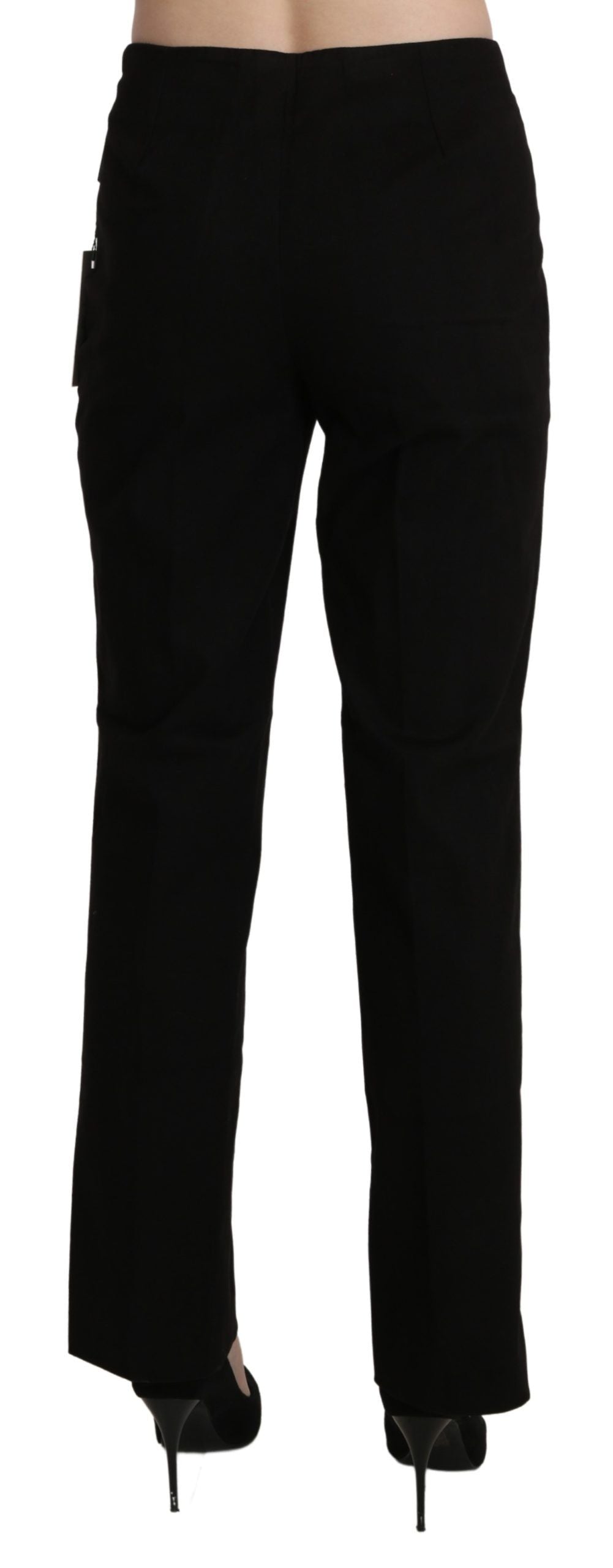 BENCIVENGA Elegant High Waist Straight Black Women's Pants