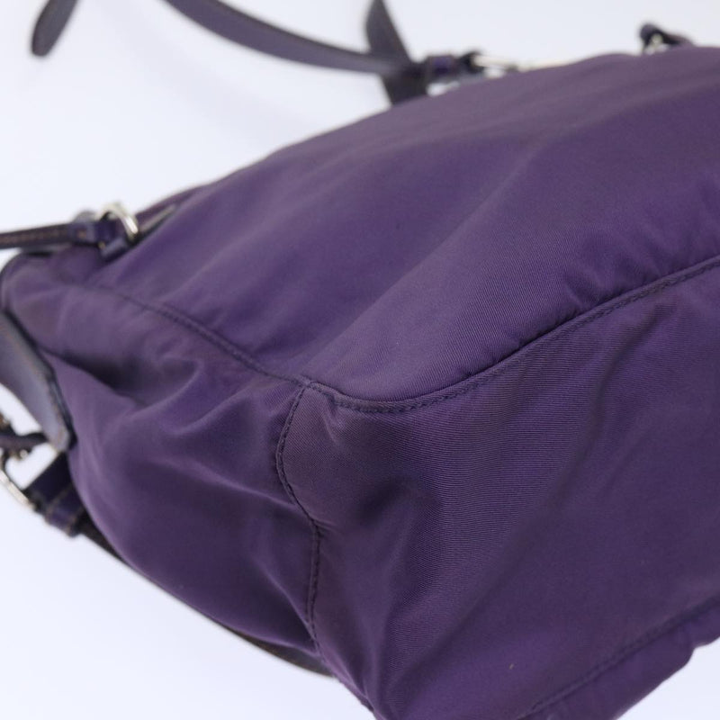 Prada Tessuto Purple Synthetic Shoulder Bag (Pre-Owned)