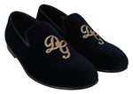 Dolce & Gabbana Elegant Blue Embroidered Men's Loafers