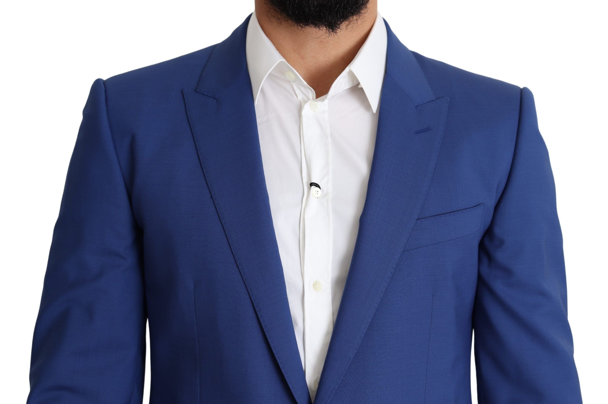 Dolce & Gabbana Exquisite Blue Wool Martini Blazer Men's Jacket