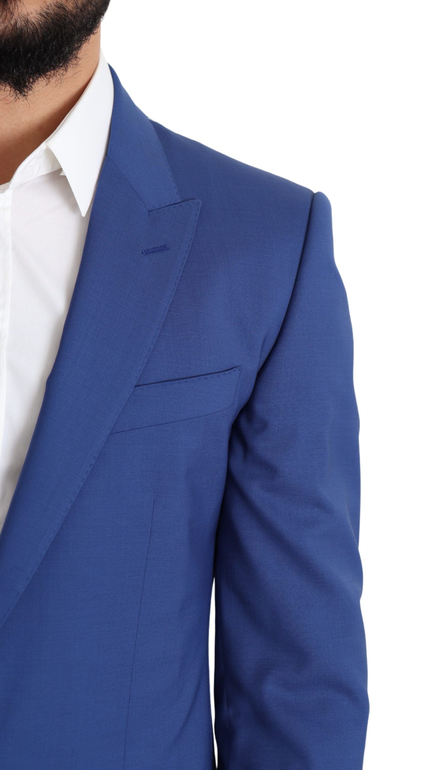 Dolce & Gabbana Exquisite Blue Wool Martini Blazer Men's Jacket