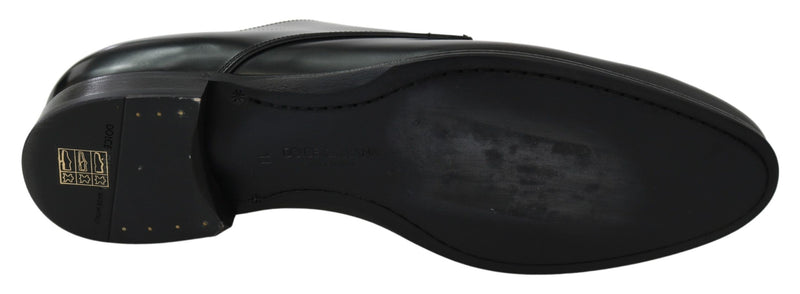 Dolce & Gabbana Elegant Black Leather Derby Men's Shoes