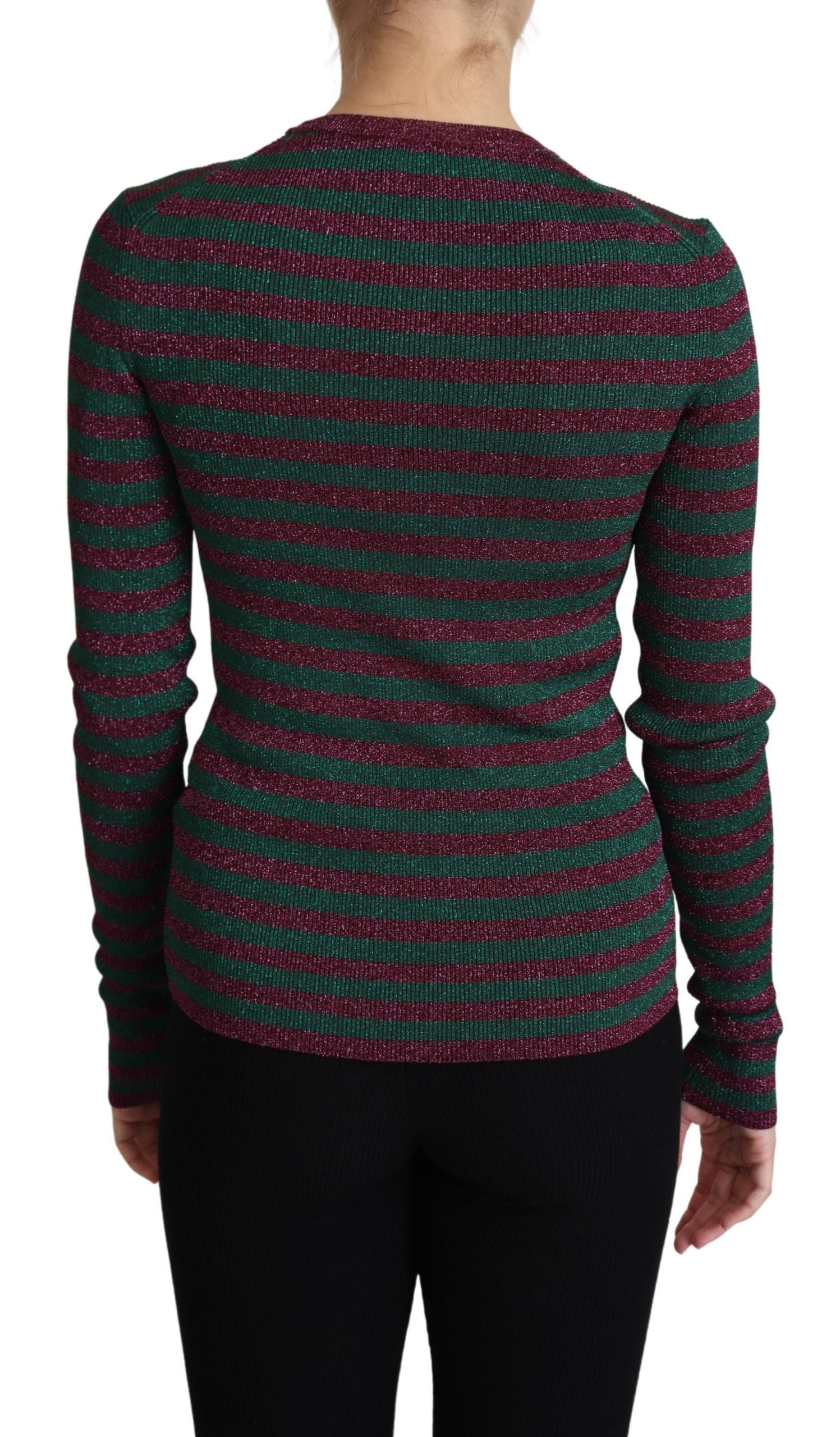 Dolce & Gabbana Elegant Maroon Crewneck Women's Sweater