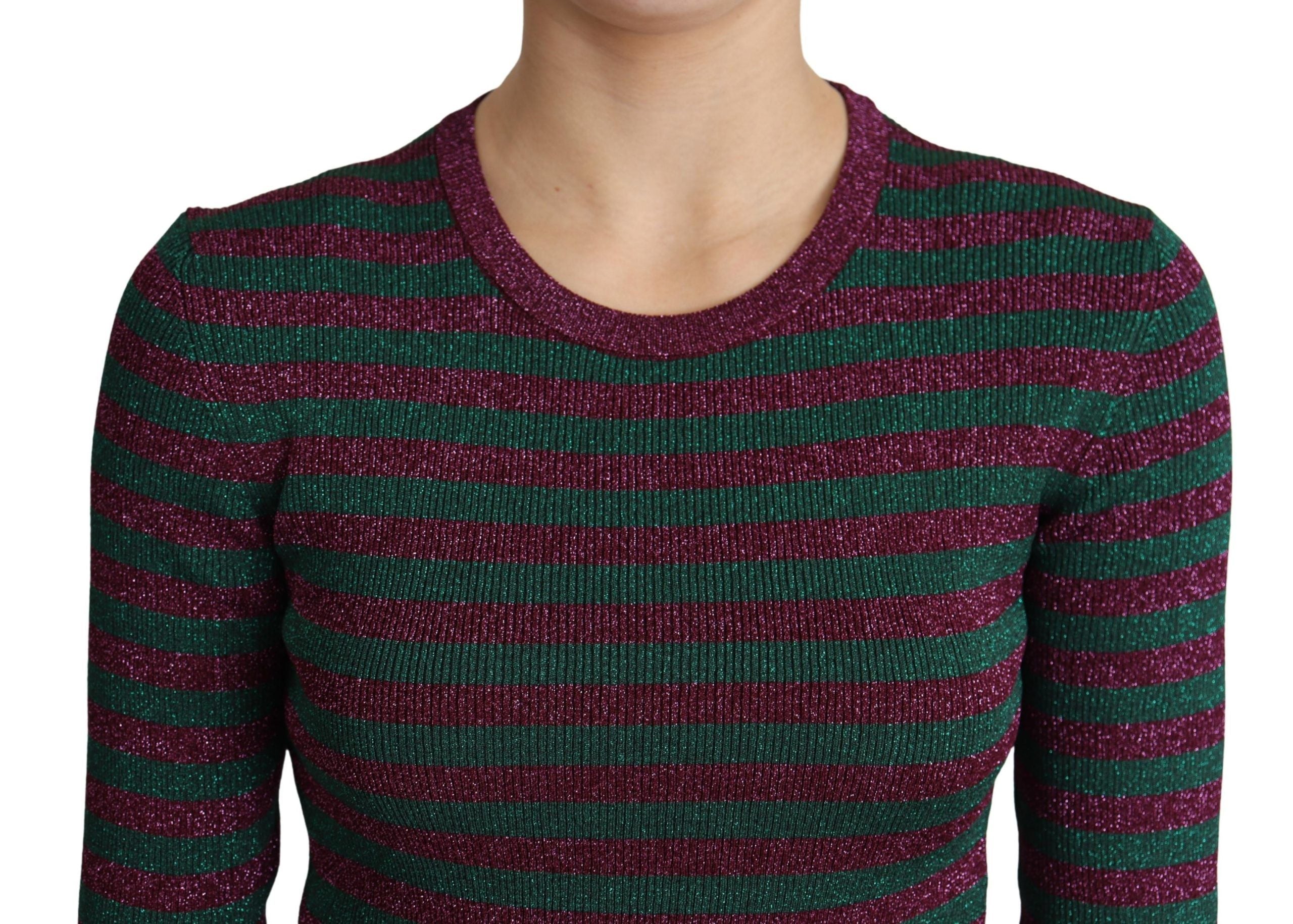 Dolce & Gabbana Elegant Maroon Crewneck Women's Sweater