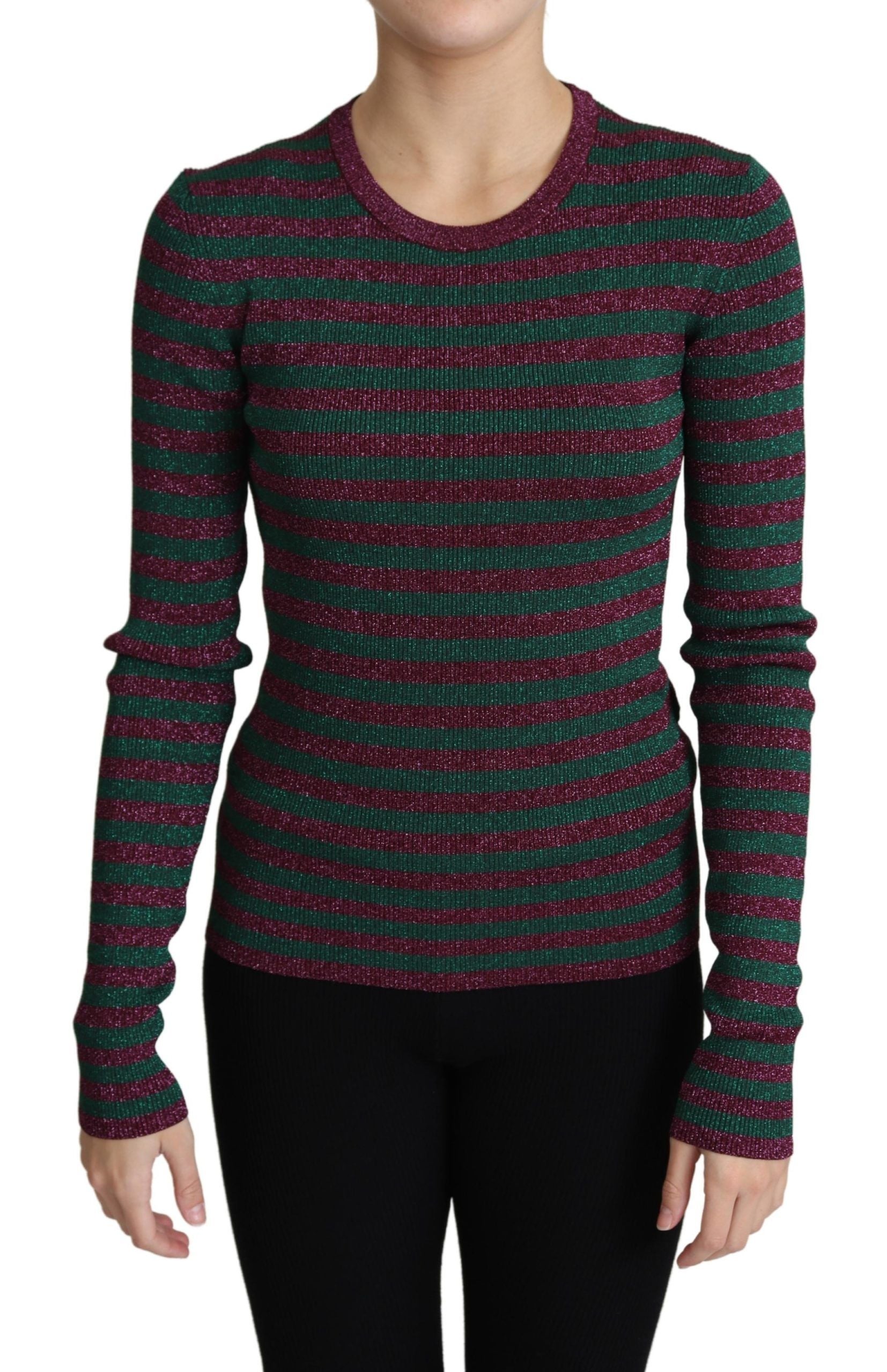 Dolce & Gabbana Elegant Maroon Crewneck Women's Sweater