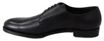 Dolce & Gabbana Elegant Black Leather Derby Dress Men's Shoes