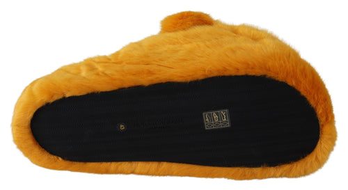 Dolce & Gabbana Sunshine Yellow Lion Men's Slippers