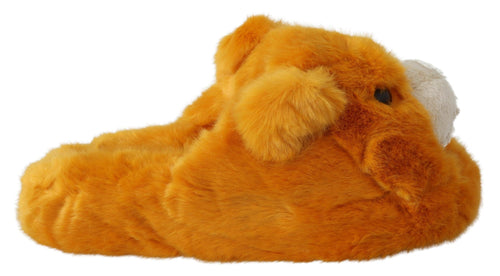 Dolce & Gabbana Sunshine Yellow Lion Men's Slippers