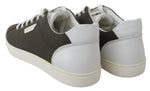 Dolce & Gabbana Sleek White Leather Low Top Men's Sneakers