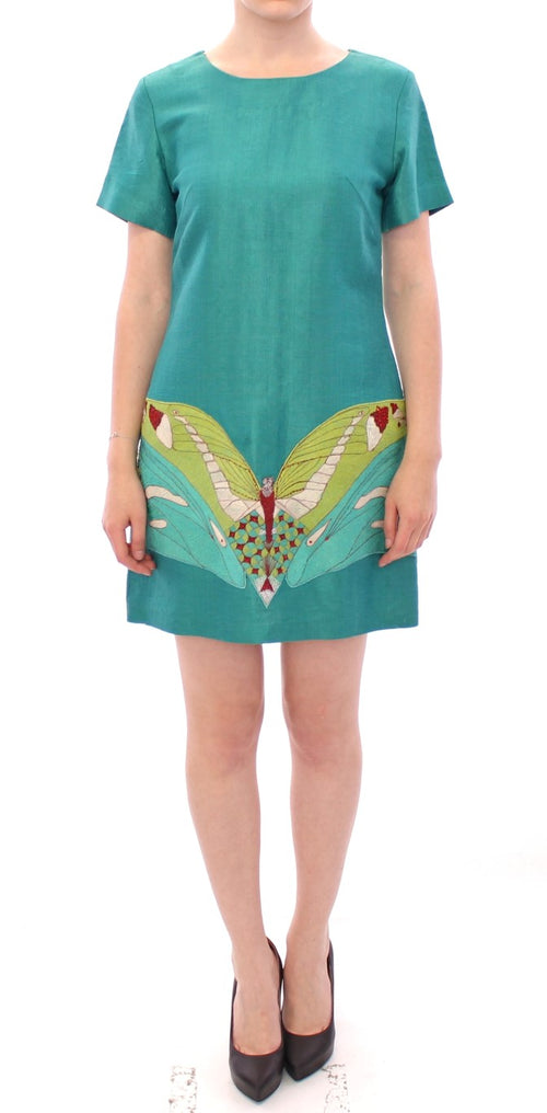 Lanre Da Silva Ajayi Elegant Embroidered Green Mini Women's Dress