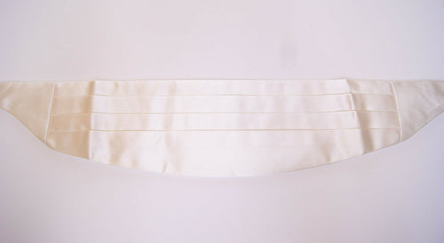 Dolce & Gabbana Elegant White Silk Men's Cummerbund