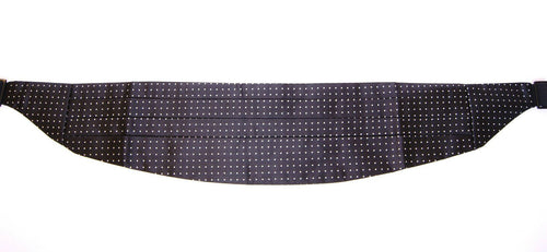 Dolce & Gabbana Elegant Black Silk Polka Dot Men's Cummerbund