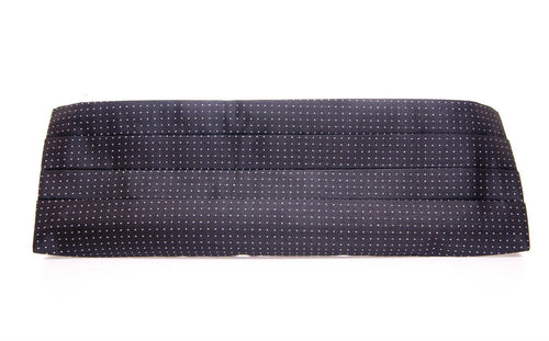 Dolce & Gabbana Elegant Black Silk Cummerbund with Polka Men's Dots