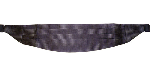 Dolce & Gabbana Elegant Black Silk Cummerbund with Polka Men's Dots