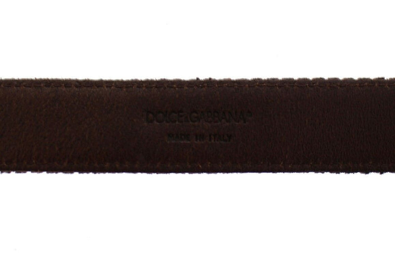 Dolce & Gabbana Elegant Leather-Cotton Fusion Men's Men's Belt