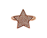 Nialaya Dazzling Pink Gold Plated Sterling Silver CZ Women's Ring