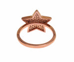 Nialaya Dazzling Pink Gold Plated Sterling Silver CZ Women's Ring