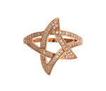 Nialaya Pink Gold Plated Silver CZ Crystal Women's Ring