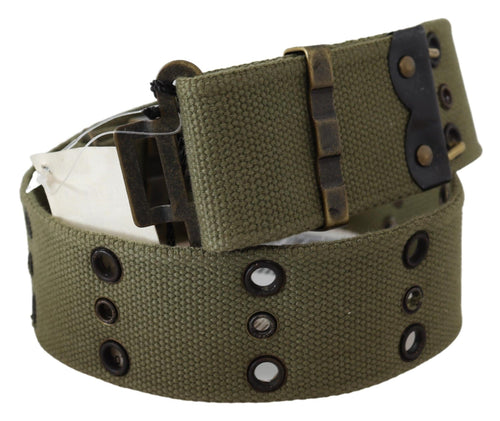 Ermanno Scervino Chic Army Green Cotton Waist Women's Belt