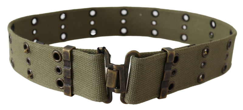 Ermanno Scervino Chic Army Green Cotton Waist Women's Belt