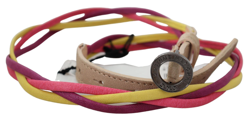 Costume National Multicolor Twisted Faux Leather Women's Belt