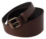 PLEIN SUD Chic Dark Brown Leather Fashion Women's Belt