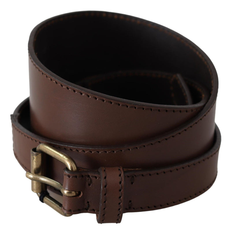 PLEIN SUD Chic Dark Brown Leather Fashion Women's Belt