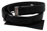 PLEIN SUD Elegant Black Leather Waist Women's Belt