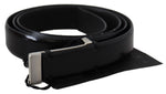 PLEIN SUD Elegant Black Leather Waist Women's Belt