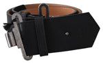 Ermanno Scervino Chic Leather Adjustable Black Women's Belt