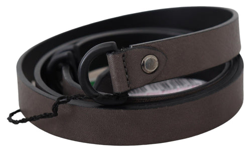 Costume National Elegant Dark Brown Leather Women's Belt