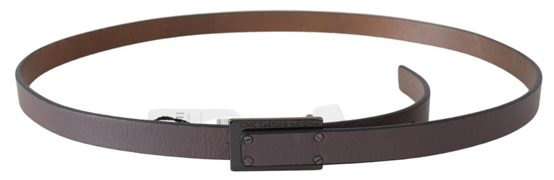 Costume National Elegant Dark Brown Leather Women's Belt