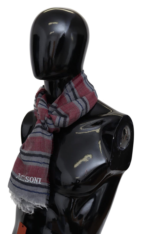 Missoni Elegant Multicolor Striped Wool Men's Scarf