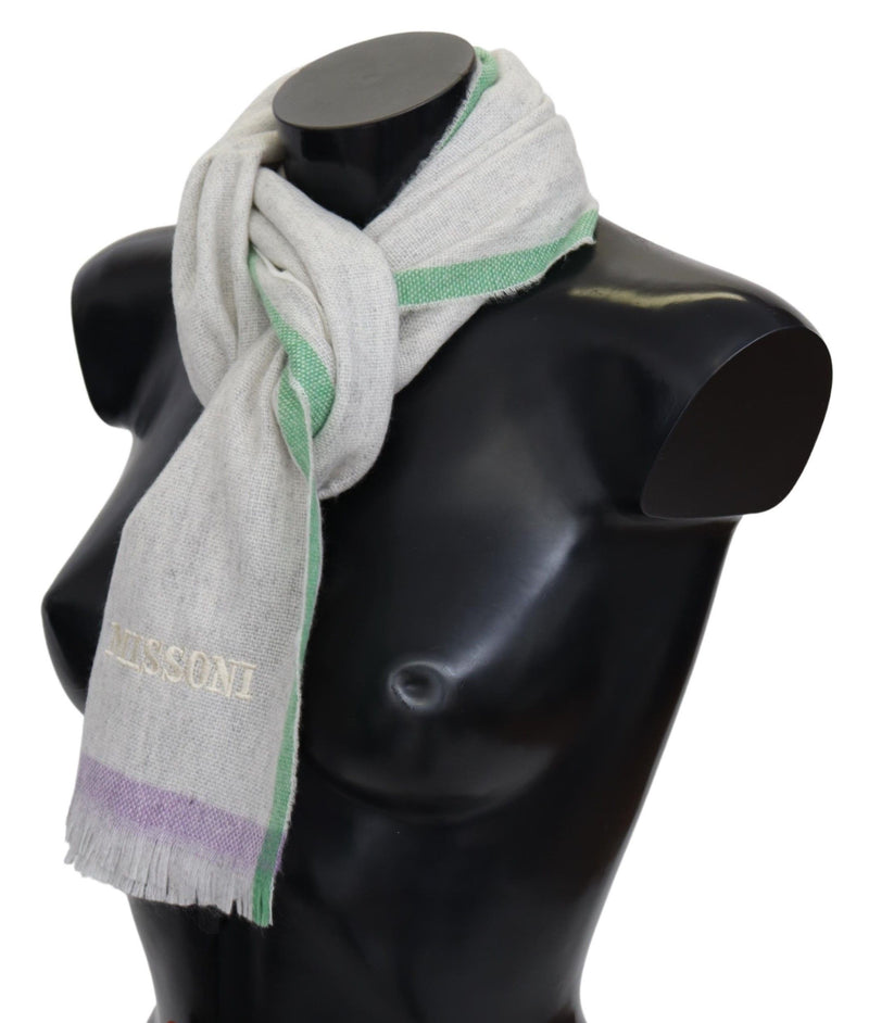 Missoni Elegant Cashmere Patterned Men's Scarf