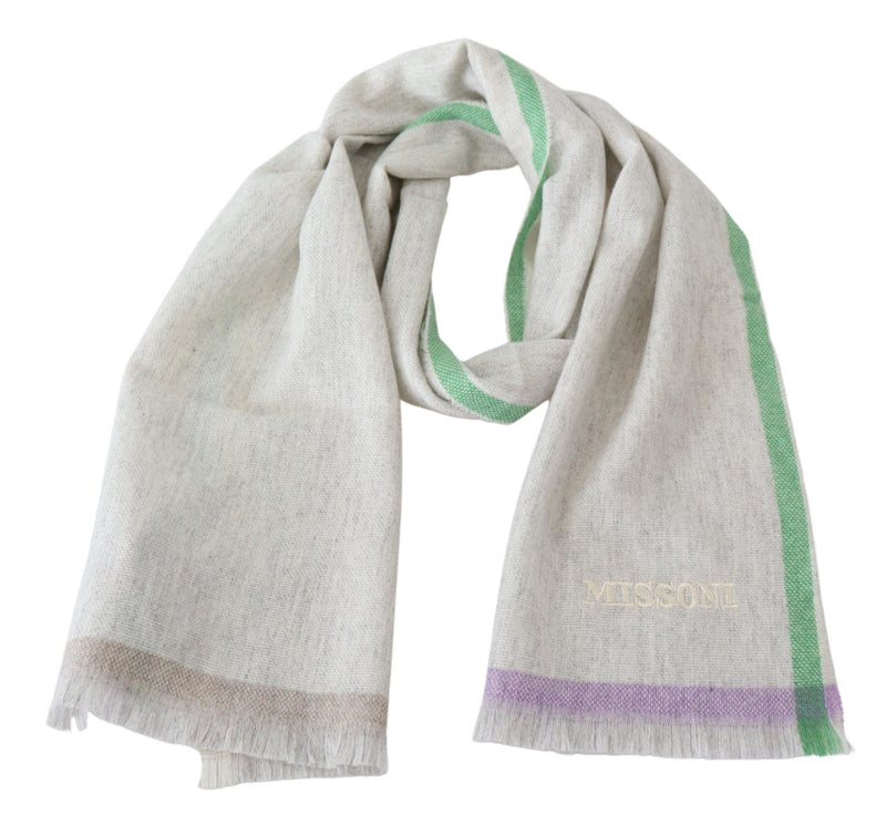 Missoni Elegant Cashmere Patterned Men's Scarf