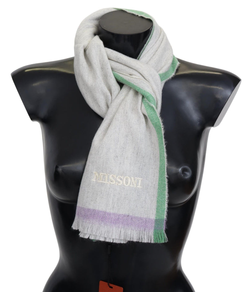 Missoni Elegant Cashmere Patterned Men's Scarf