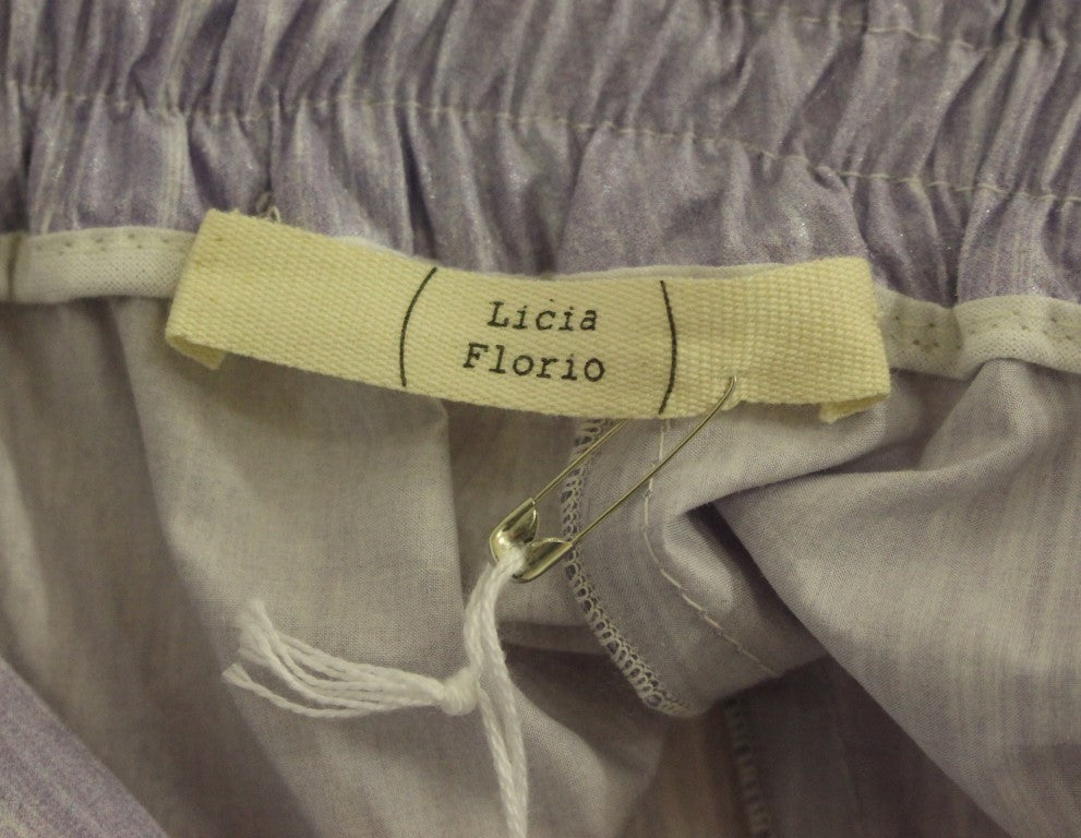 Licia Florio Elegant Purple Viscose Shorts - Side Zip Women's Closure