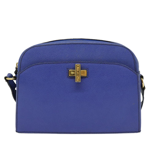 Céline - Blue Leather Shoulder Bag (Pre-Owned)