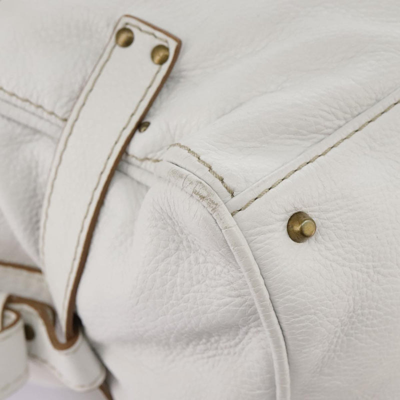 Chloé Paddington White Leather Shoulder Bag (Pre-Owned)