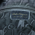 Salvatore Ferragamo Black Canvas Shoulder Bag (Pre-Owned)