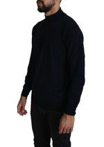 MILA SCHÖN Elegant Dark Blue Pullover Men's Sweater