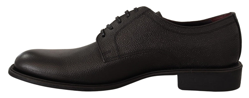 Dolce & Gabbana Elegant Black Leather Derby Dress Men's Shoes